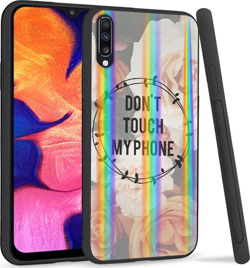 Mojworld Etui na telefon Samsung A70 Rainbow Case Don't Touch My Phone II 1