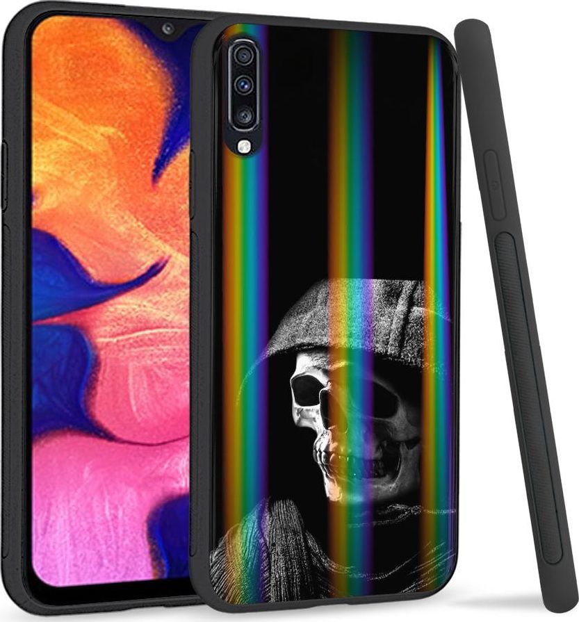 Mojworld Etui na telefon Samsung A70 Rainbow Case Szkieletor 1