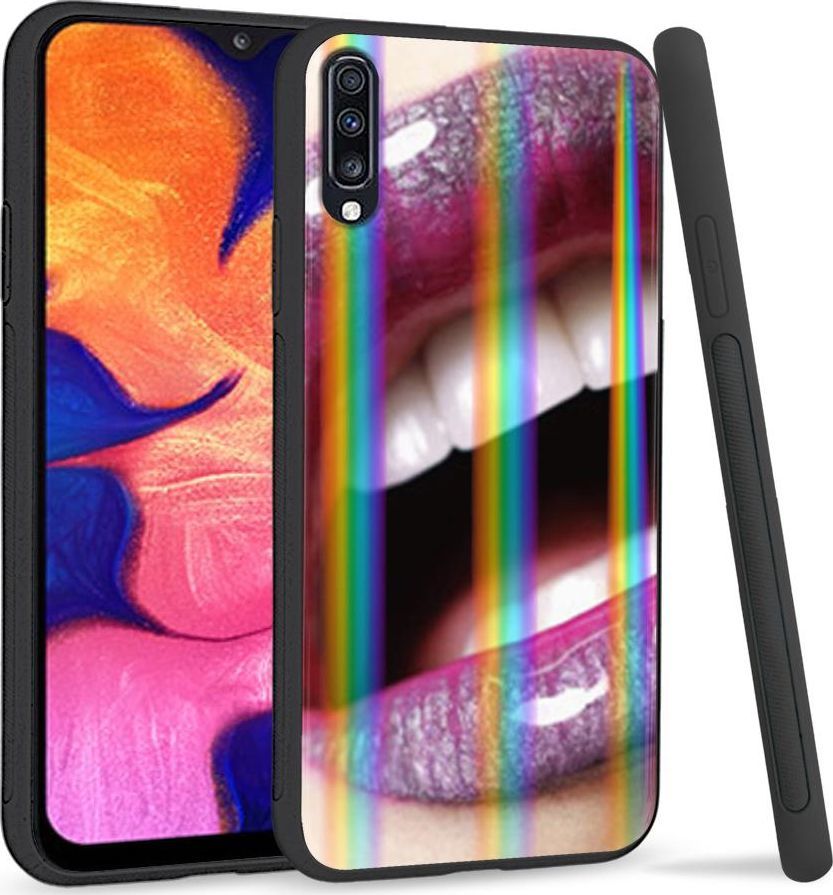 Mojworld Etui na telefon Samsung A70 Rainbow Case Lips 1