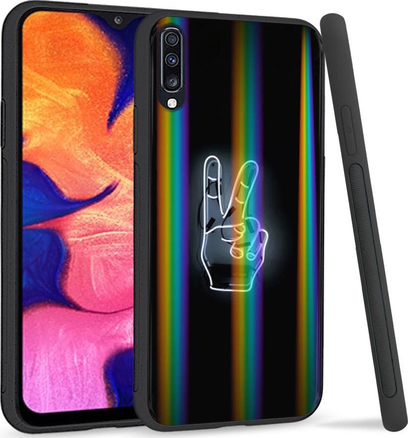 Mojworld Etui na telefon Samsung A70 Rainbow Case Peace 1