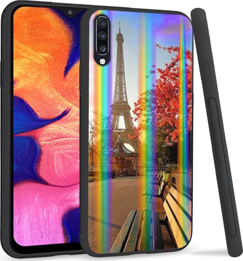 Mojworld Etui na telefon Samsung A70 Rainbow Case Paris 1