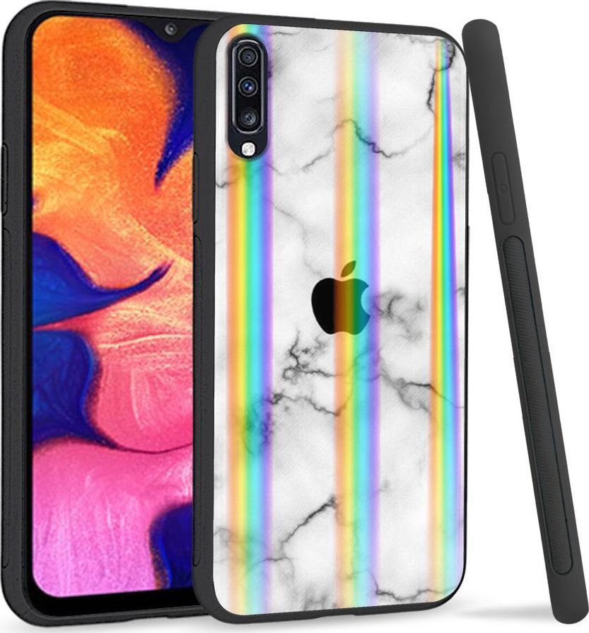 Mojworld Etui na telefon Samsung A70 Rainbow Case Marble Apple 1