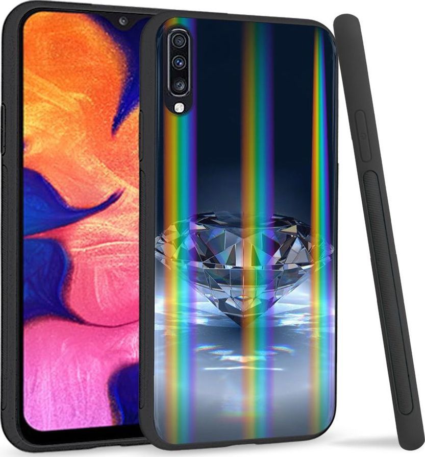 Mojworld Etui na telefon Samsung A70 Rainbow Case Kryształowy Diament 1