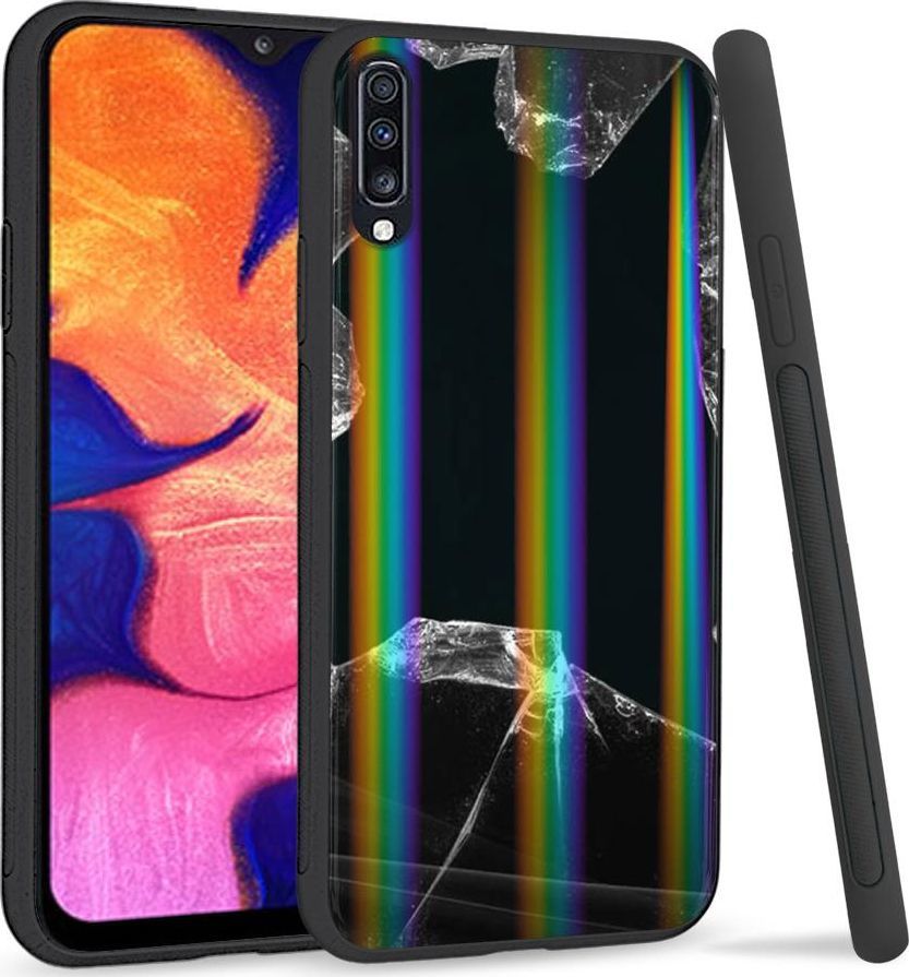 Mojworld Etui na telefon Samsung A70 Rainbow Case Broken Glass 1