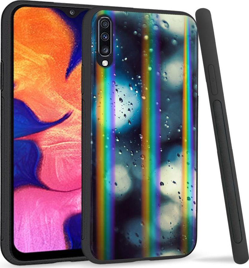 Mojworld Etui na telefon Samsung A70 Rainbow Case Rain Glass 1