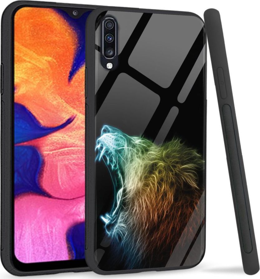 Super Fashion Premium Case Roaring Lion to szklane etui na Samsung Galaxy A70 1