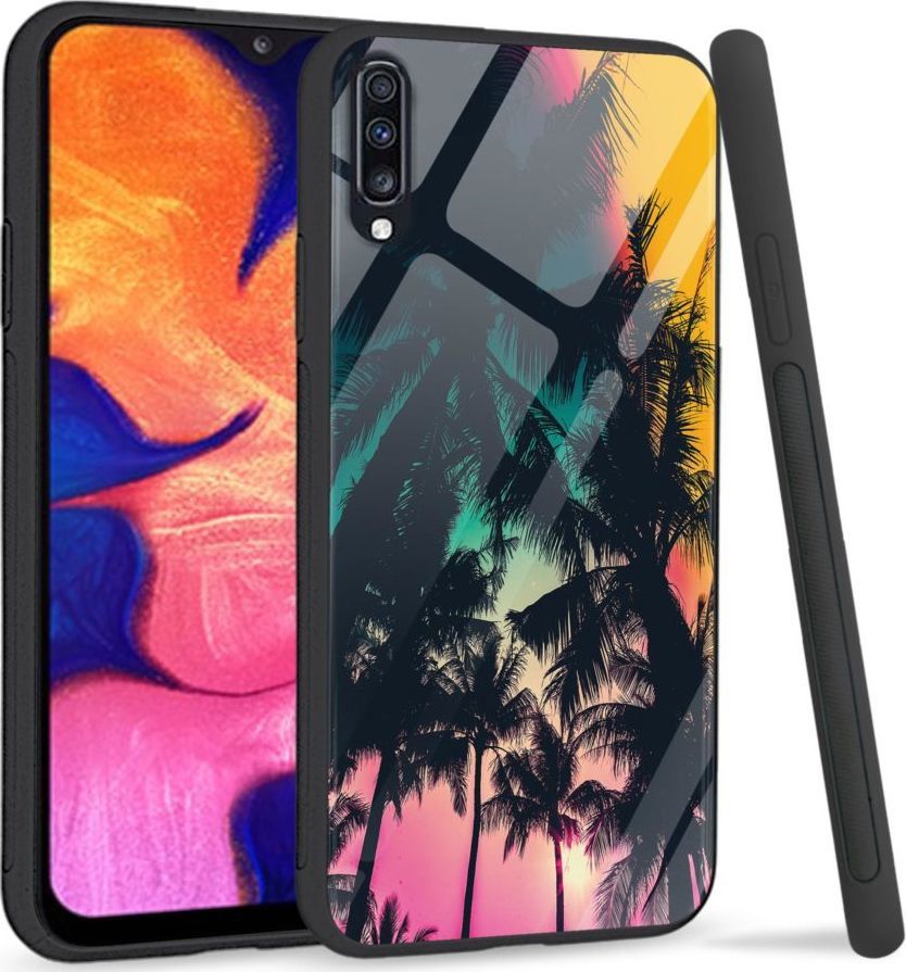 Super Fashion Premium Case Trance to szklane etui na Samsung Galaxy A70 1