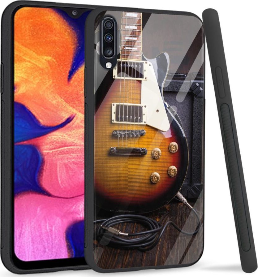 Super Fashion Premium Case Electric Guitar to szklane etui na Samsung Galaxy A70 1