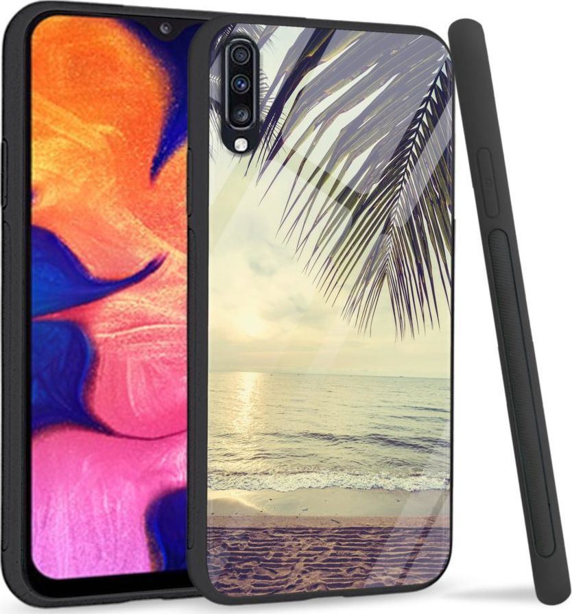 Super Fashion Premium Case Beach side to szklane etui na Samsung Galaxy A70 1
