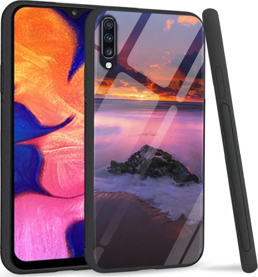 Super Fashion Premium Case Sunset beach to szklane etui na Samsung Galaxy A70 1