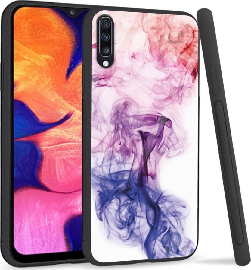 Super Fashion Premium Case Smoke abstract to szklane etui na Samsung Galaxy A70 1