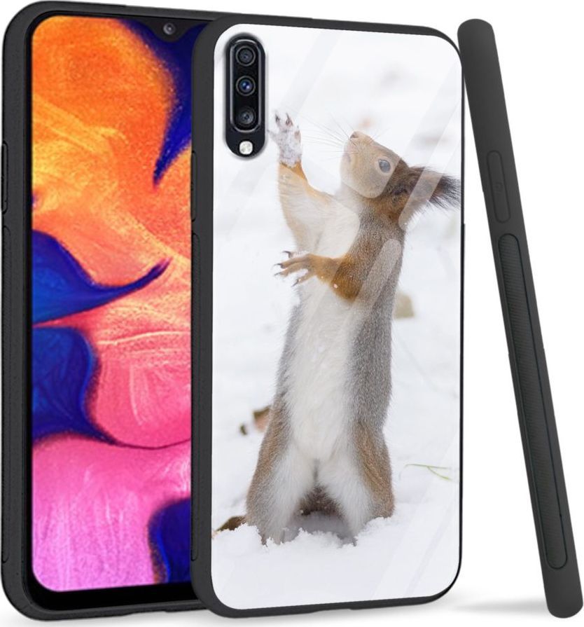 Super Fashion Premium Case Snow squirrel to szklane etui na Samsung Galaxy A70 1