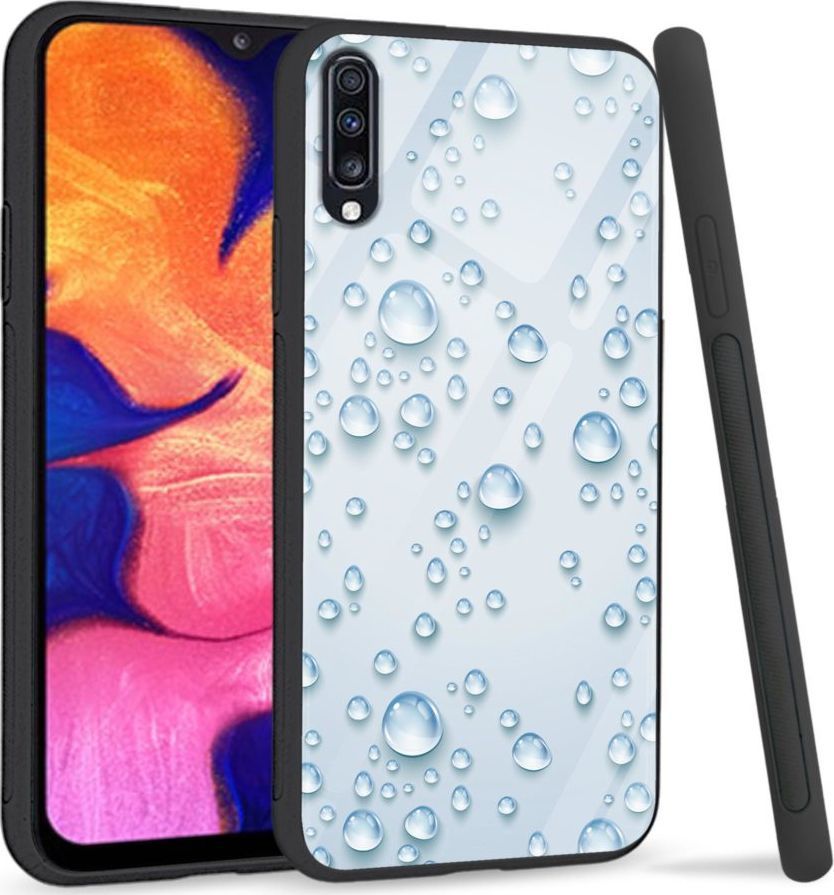 Super Fashion Premium Case Droplets to szklane etui na Samsung Galaxy A70 1