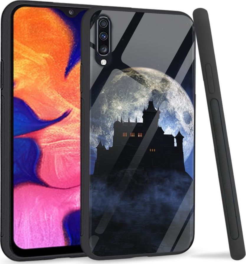 Super Fashion Premium Case Moon castle to szklane etui na Samsung Galaxy A70 1