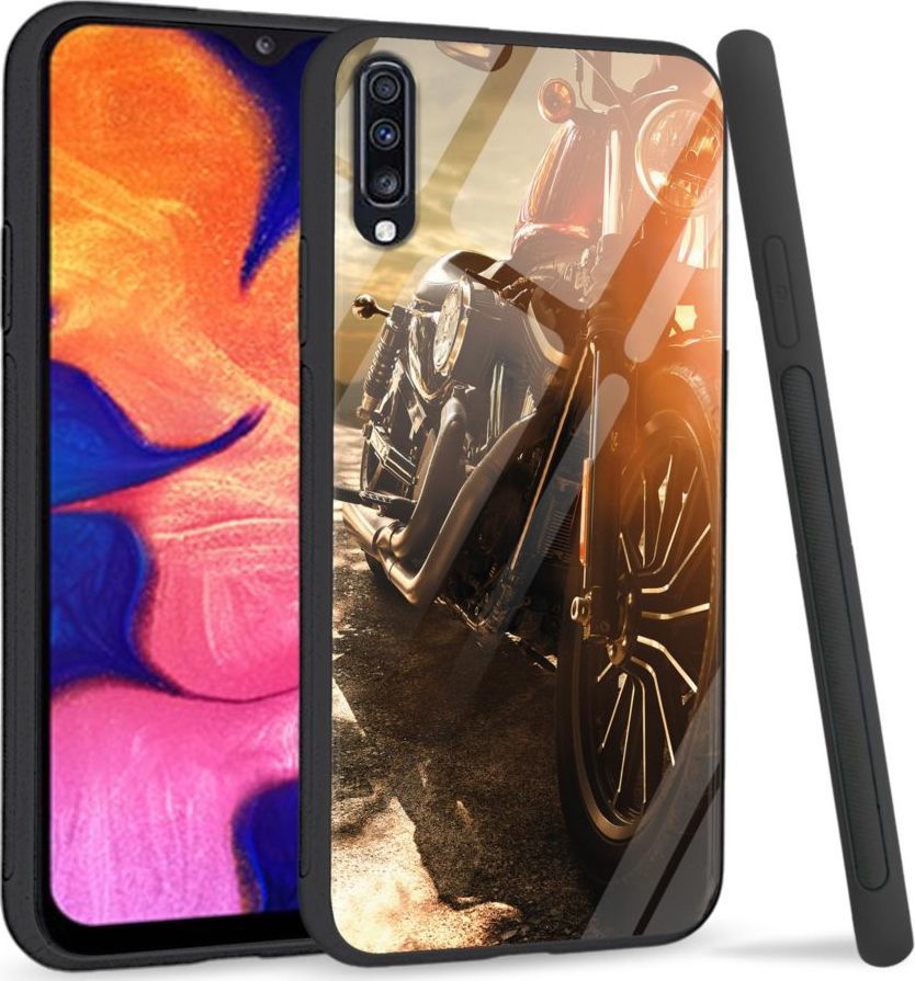 Super Fashion Premium Case Harley Davidson to szklane etui na Samsung Galaxy A70 1