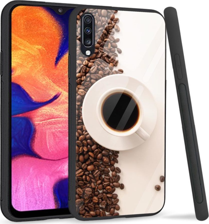 Super Fashion Premium Case Coffee Cup to szklane etui na Samsung Galaxy A70 1