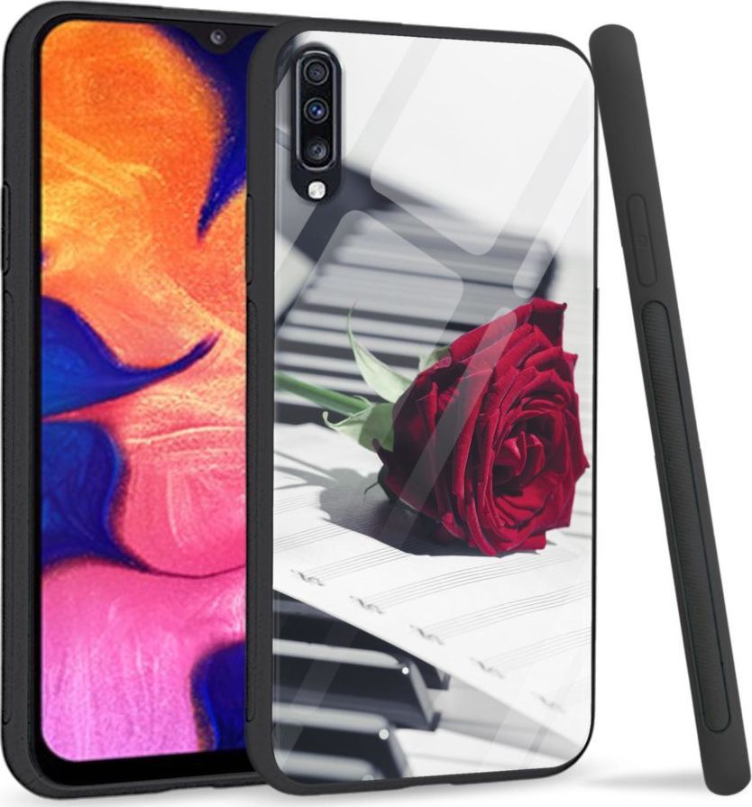 Super Fashion Premium Case Rose Piano to szklane etui na Samsung Galaxy A70 1