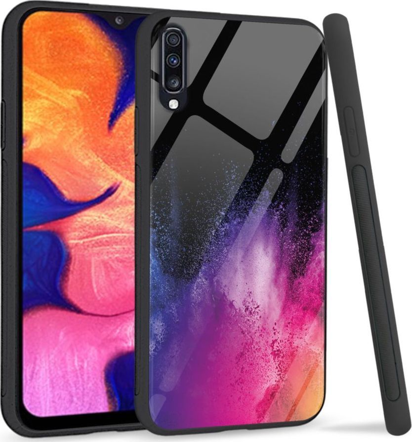 Super Fashion Premium Case Splash Colors to szklane etui na Samsung Galaxy A70 1