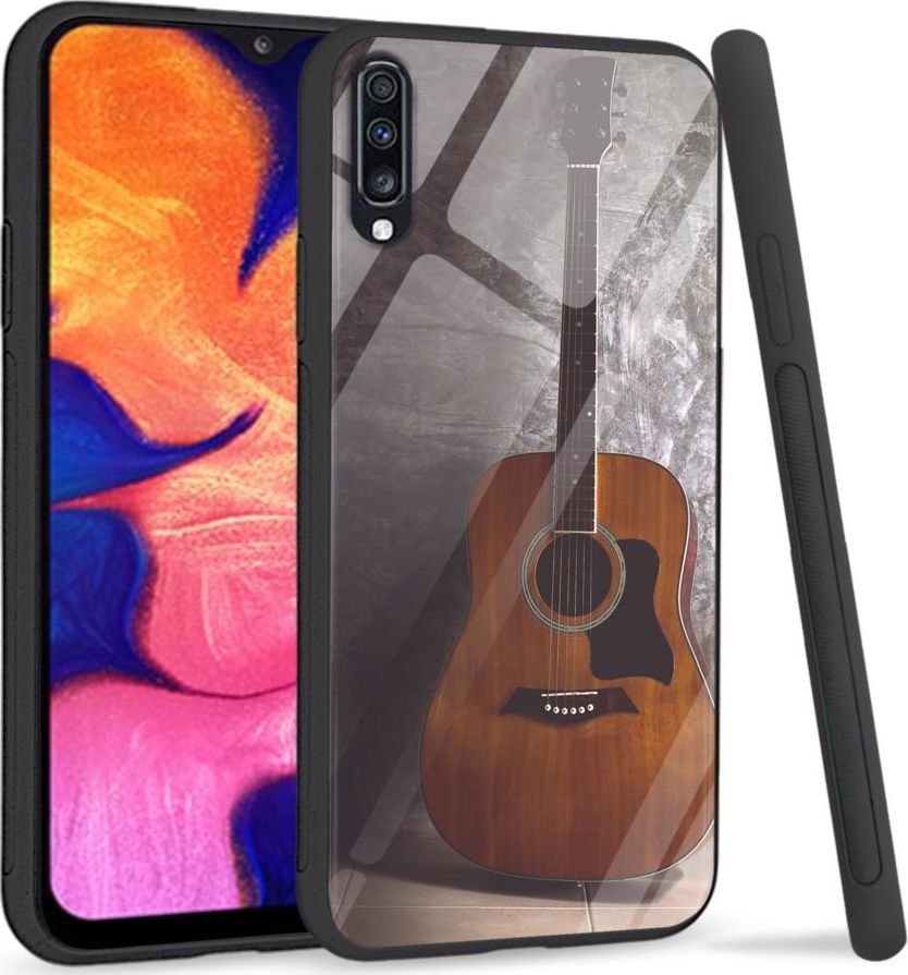 Super Fashion Premium Case Guitar to szklane etui na Samsung Galaxy A70 1