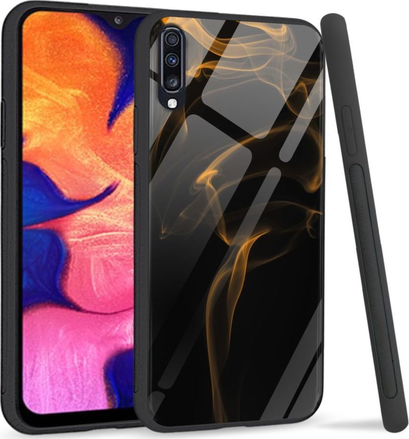 Super Fashion Premium Case Orange smoke to szklane etui na Samsung Galaxy A70 1