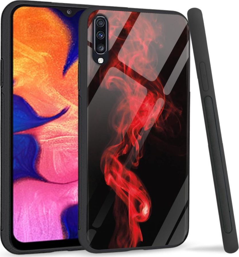 Super Fashion Premium Case Red smoke to szklane etui na Samsung Galaxy A70 1