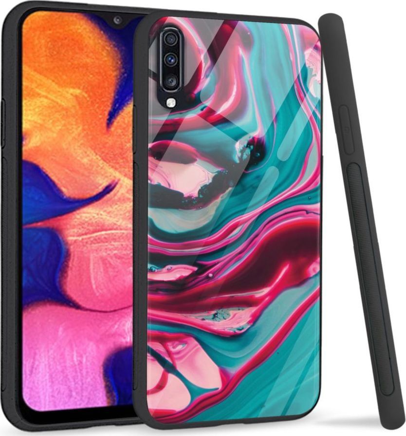 Super Fashion Premium Case Water color abstract to szklane etui na Samsung Galaxy A70 1