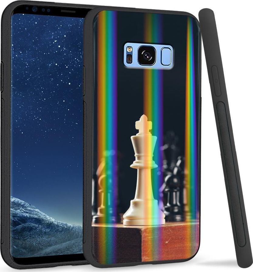 Super Fashion Etui na telefon Samsung S8 Rainbow Case Szachy 1