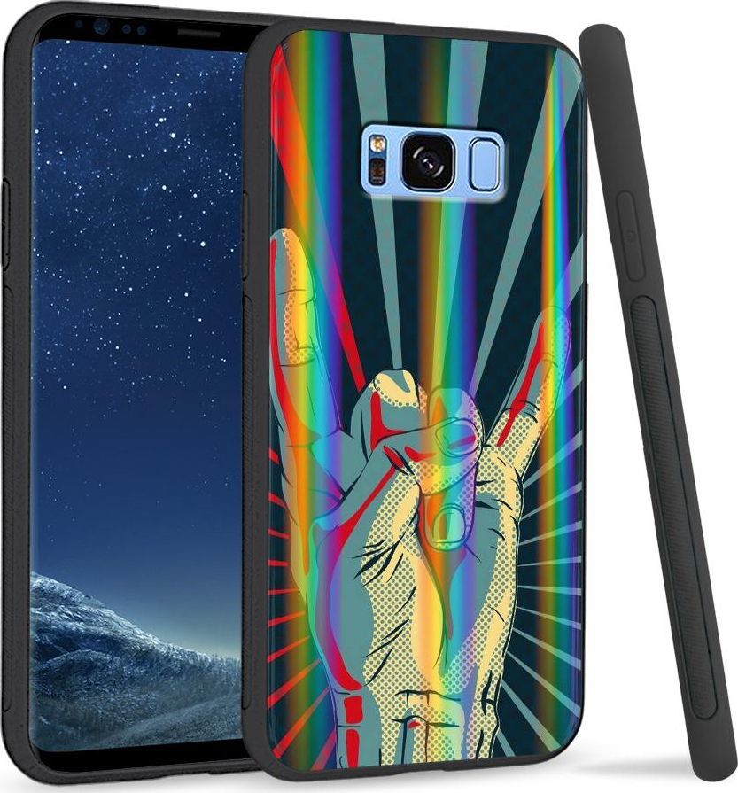 Super Fashion Etui na telefon Samsung S8 Rainbow Case Evil Sign 1