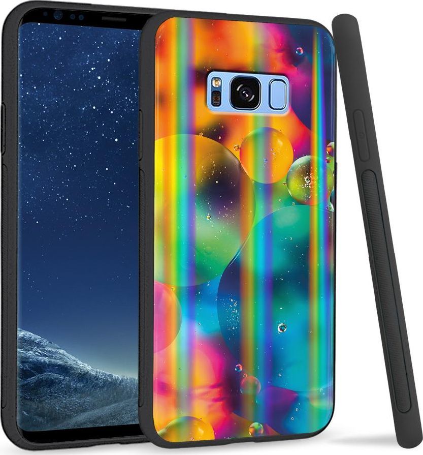 Super Fashion Etui na telefon Samsung S8 Rainbow Case Kolorowe bańki 1