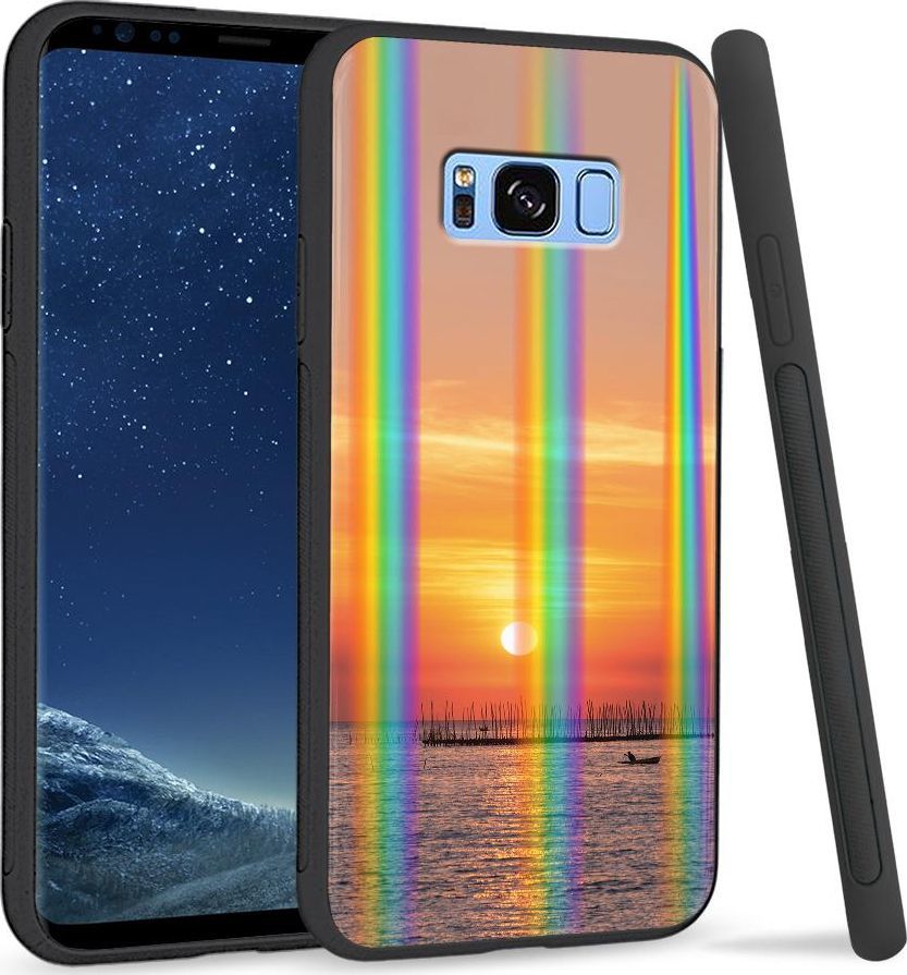 Super Fashion Etui na telefon Samsung S8 Rainbow Case Zachód słońca 1