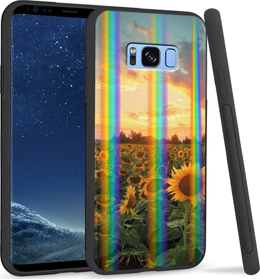 Super Fashion Etui na telefon Samsung S8 Rainbow Case Sunflower Garden 1