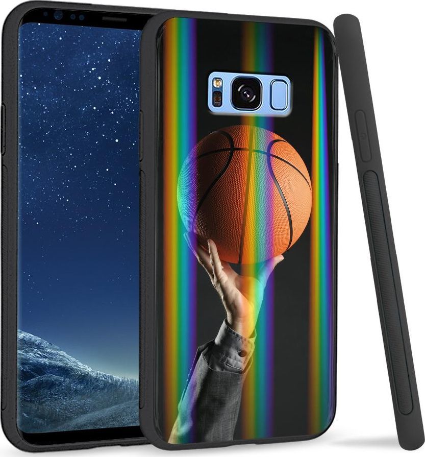 Super Fashion Etui na telefon Samsung S8 Rainbow Case Basketball 1