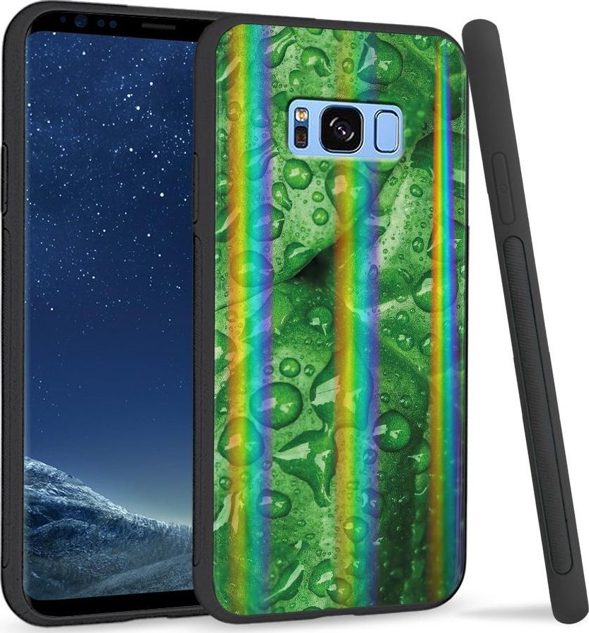 Super Fashion Etui na telefon Samsung S8 Rainbow Case Krople 1