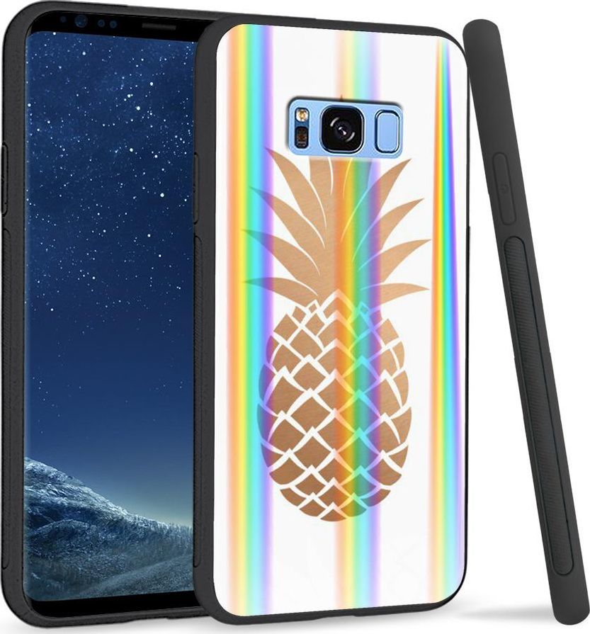 Super Fashion Etui na telefon Samsung S8 Rainbow Case Złoty Ananas 1