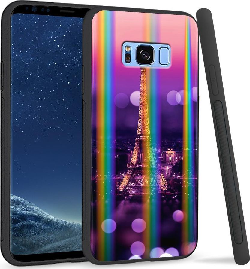 Super Fashion Etui na telefon Samsung S8 Rainbow Case Kocham Paryż 1