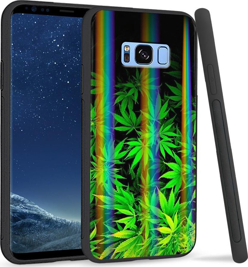 Super Fashion Etui na telefon Samsung S8 Rainbow Case Czarne Zioło 1