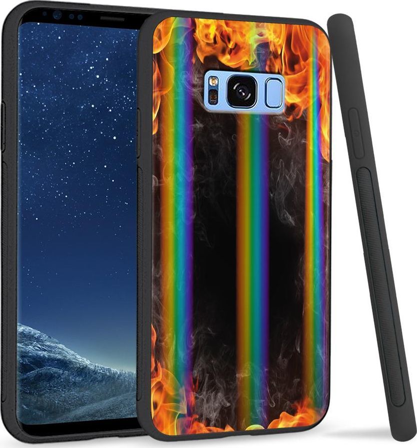 Super Fashion Etui na telefon Samsung S8 Rainbow Case Hot Fire 1