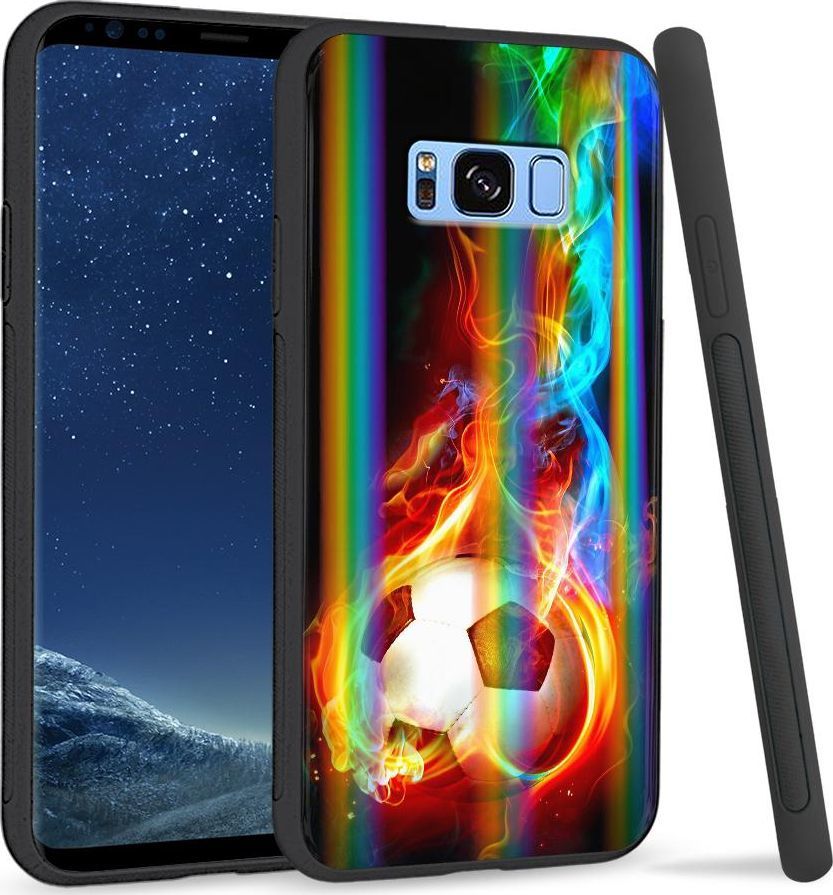 Super Fashion Etui na telefon Samsung S8 Rainbow Case Football 1