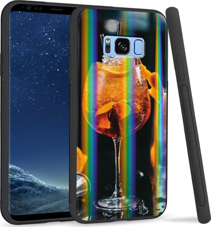 Super Fashion Etui na telefon Samsung S8 Rainbow Case Drink z pomarańczą 1