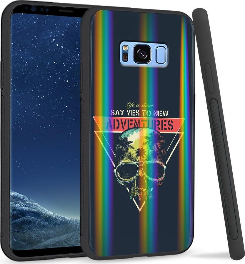 Super Fashion Etui na telefon Samsung S8 Rainbow Case życie krótkie 1