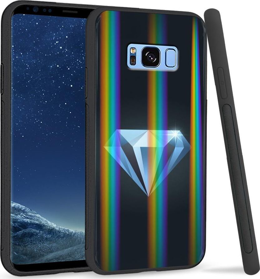 Super Fashion Etui na telefon Samsung S8 Rainbow Case Diament 1
