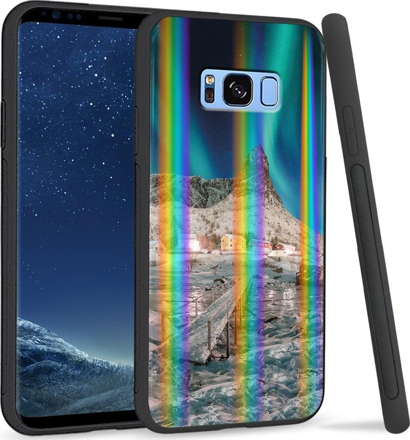 Super Fashion Etui na telefon Samsung S8 Rainbow Case Zorza 1