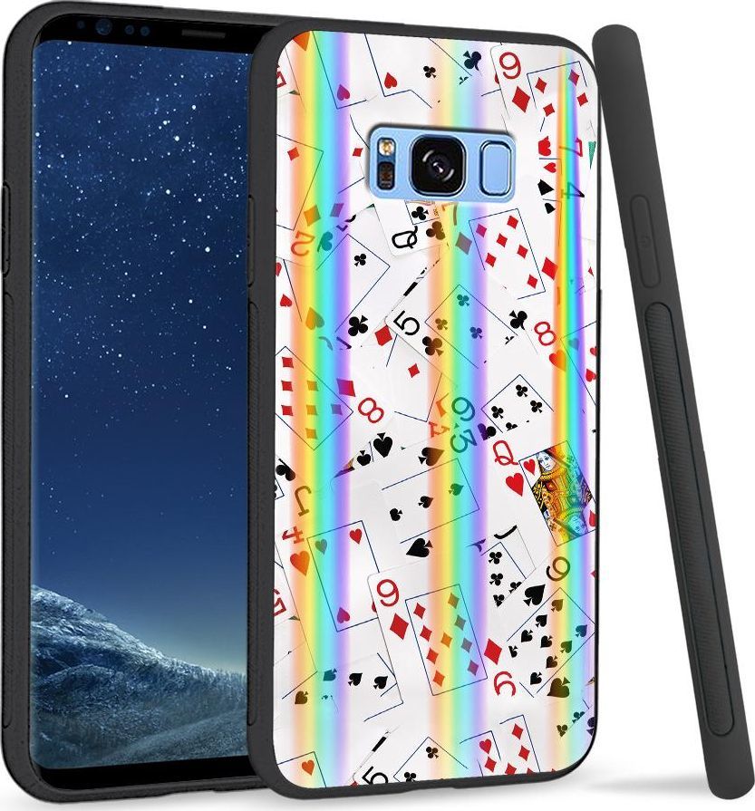 Super Fashion Etui na telefon Samsung S8 Rainbow Case Talia kart 1