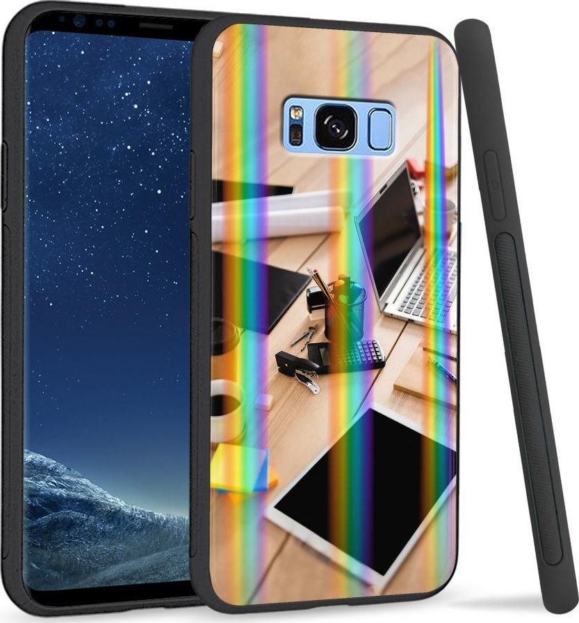 Super Fashion Etui na telefon Samsung S8 Rainbow Case Lubię moją pracę 1