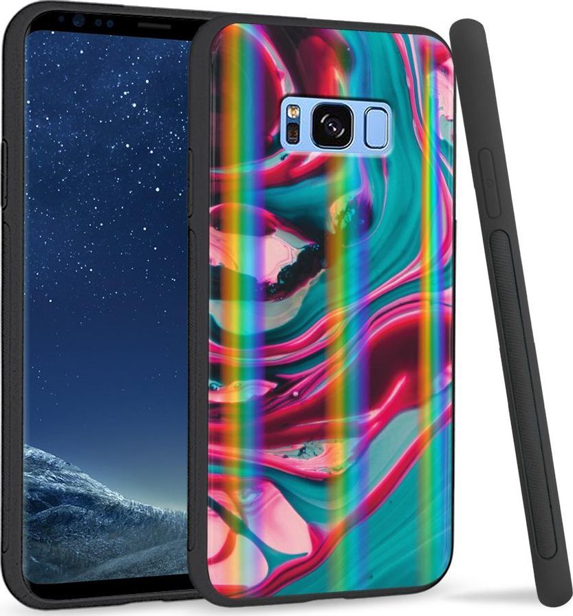 Super Fashion Etui na telefon Samsung S8 Rainbow Case Water color abstract 1