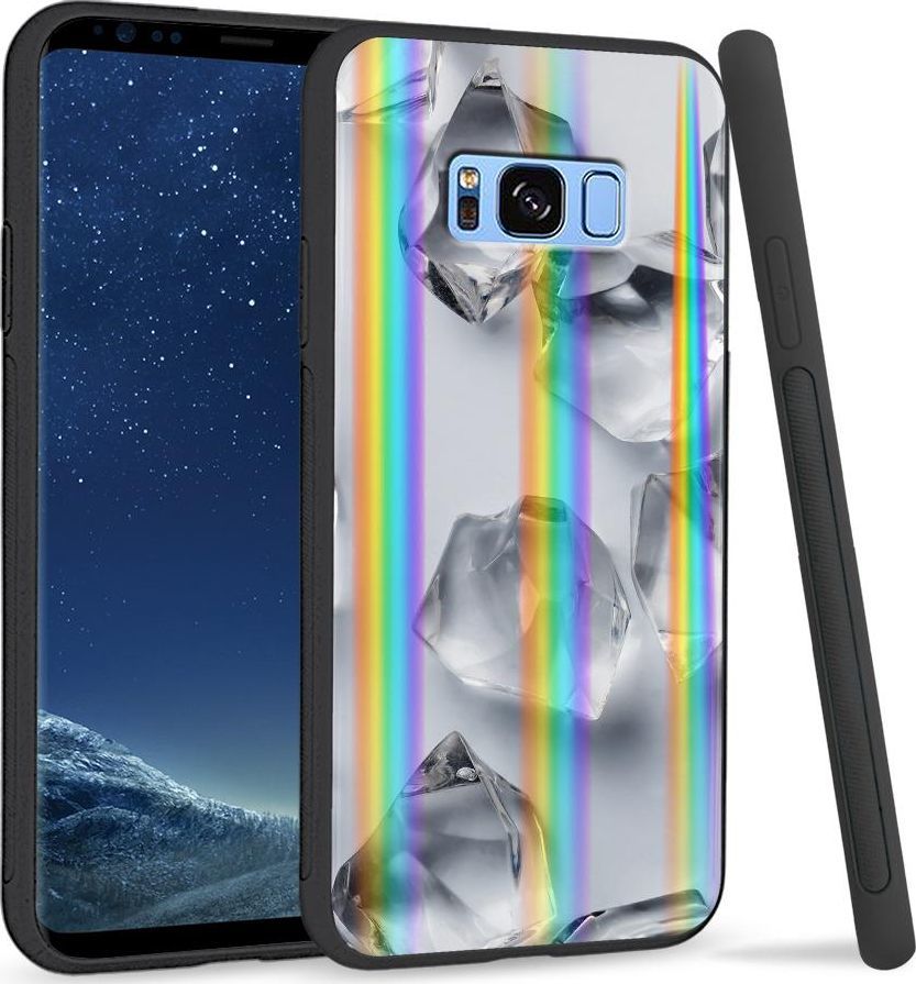 Super Fashion Etui na telefon Samsung S8 Rainbow Case White glass cubes 1
