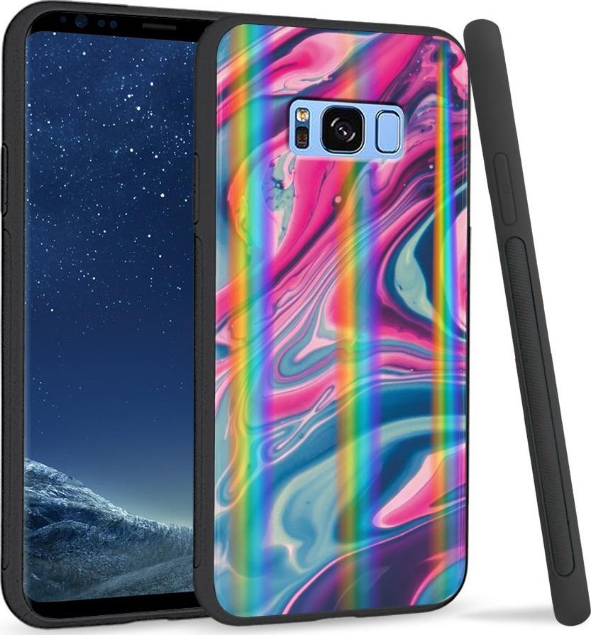 Super Fashion Etui na telefon Samsung S8 Rainbow Case Liquid Abstract 1
