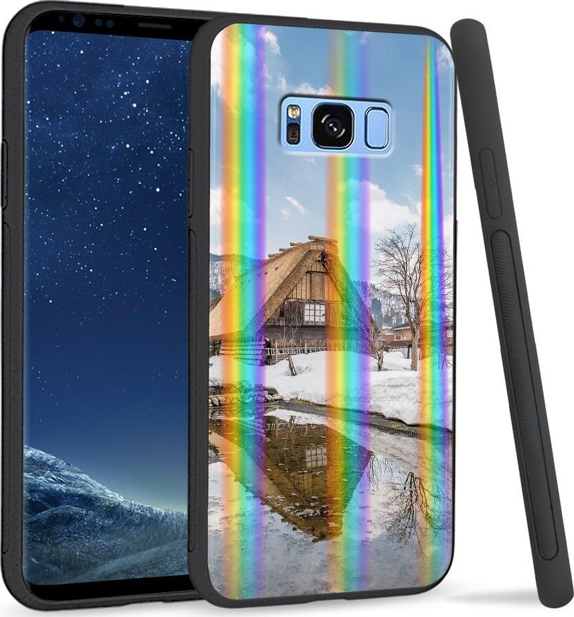 Super Fashion Etui na telefon Samsung S8 Rainbow Case Chatka 1