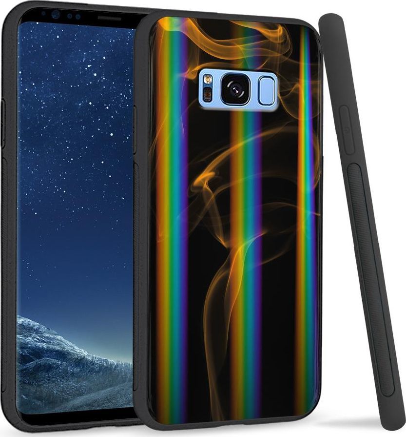 Super Fashion Etui na telefon Samsung S8 Rainbow Case Orange smoke 1