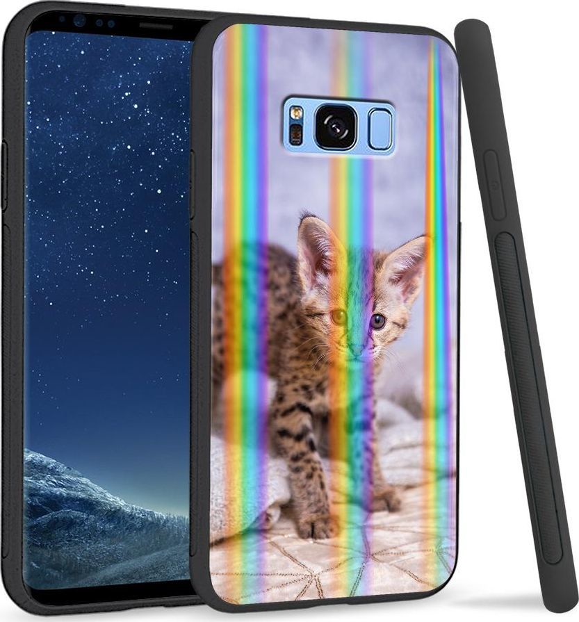 Super Fashion Etui na telefon Samsung S8 Rainbow Case Baby kitty 1